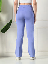 Effortless Women's Lycra Flared Tights with Pockets - Lilac