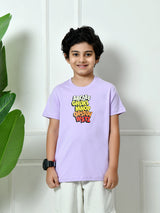 100% Cotton Playful ABCD T-shirt – Lavender