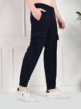 Utility Cargo Jogger with Pockets - Navy Blue