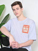 Everyday 100% Cotton War Zone T-shirt – Melange Grey