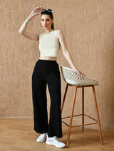 Women's Signature Cotton Flared Pant - Black