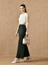 Women's Signature Cotton Flared Pant - Bottle Green