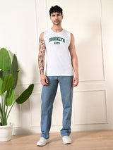 Easy-wear BrooklynUSA Cotton Sando – White