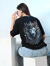 Classic 100% Cotton Lioness T-shirt - Black