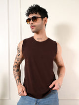 Easy-Wear Solid Coffee Cotton Sando