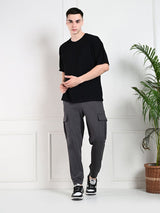 Utility Cargo Jogger with Pockets - Charcoal