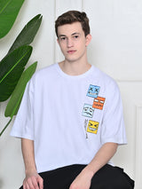 Everyday 100% Cotton BoxFaces T-shirt – White