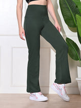 Effortless Women's Lycra Flared Tights - Sage