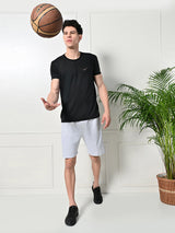 Easy Multi-Pocket Cotton Shorts – Melange Grey