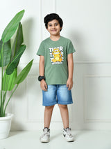 100% Cotton Playful Optimistic T-shirt – Pista Green