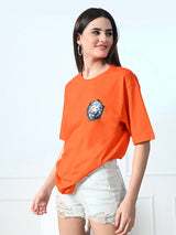 Classic 100% Cotton Lioness T-shirt – Orange