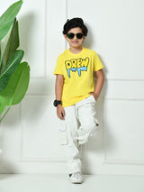 100% Cotton Playful Drew T-shirt – Yellow