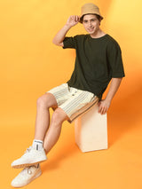 Relaxed Oversized 100% Cotton Solid Tee – Green