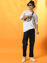 Relaxed Oversized 100% Cotton Solid Tee – White