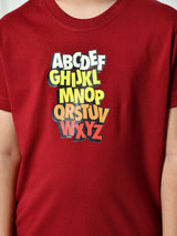 Cotton Drew & ABCD Graphic T-Shirts - Yellow & Maroon (2-Pack)