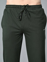 Essential Regular Fit Cotton Track Pant - Green