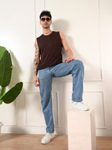 Easy-Wear Solid Coffee Cotton Sando