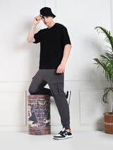 Utility Cargo Jogger with Pockets - Charcoal