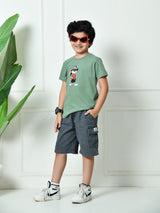 100% Cotton Playful Rabbit T-shirt – Pista Green