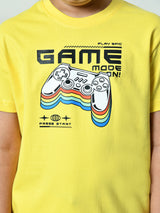 100% Cotton Playful Gaming T-shirt – Yellow