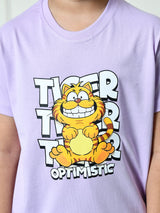 Cotton Optimistic & ABCD Graphic T-Shirts - Lavender & Pista (2-Pack)