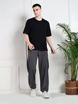 All-Weather Cargo Jogger with Pockets - Charcoal