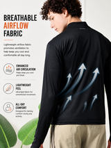 FITINC Airflow Sunscreen Jacket for Men - Black