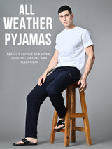 Essential Regular Fit Cotton Track Pant – Navy Blue