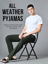 Essential Regular Fit Cotton Track Pant - Green