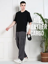 All-Weather Cargo Jogger with Pockets - Charcoal