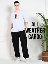 All-Weather Cargo Jogger with Pockets - Black