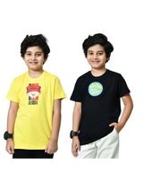 Cotton Be Dope & Banana Board Graphic T-Shirts - Yellow & Black (2-Pack)