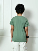 Plain All-Day 100% Cotton T-shirt – Pista Green