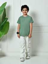 Plain All-Day 100% Cotton T-shirt – Pista Green