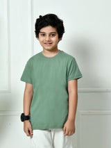 Plain All-Day 100% Cotton T-shirt – Pista Green
