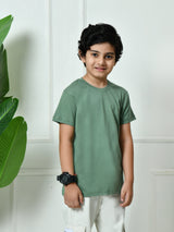 Plain All-Day 100% Cotton T-shirt – Pista Green