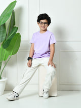 Plain All-Day 100% Cotton T-shirt – Lavender