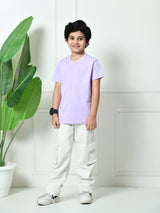 Plain All-Day 100% Cotton T-shirt – Lavender