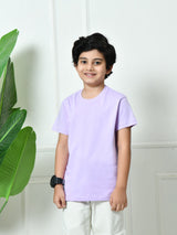 Plain All-Day 100% Cotton T-shirt – Lavender
