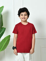Plain All-Day 100% Cotton T-shirt – Maroon