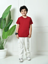 Plain All-Day 100% Cotton T-shirt – Maroon