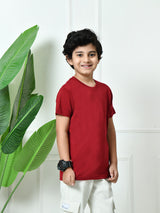 Plain All-Day 100% Cotton T-shirt – Maroon