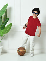 Plain All-Day 100% Cotton T-shirt – Maroon