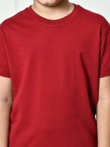 Plain All-Day 100% Cotton T-shirt – Maroon