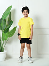 Plain All-Day 100% Cotton T-shirt – Yellow