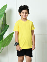 Plain All-Day 100% Cotton T-shirt – Yellow