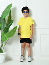 Plain All-Day 100% Cotton T-shirt – Yellow