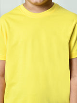 Plain All-Day 100% Cotton T-shirt – Yellow