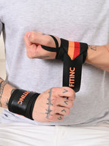 Trouble-free Wrist Support for Weightlifting & Gym Workouts - Black - Neon Orange
