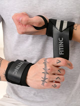 Trouble-free Wrist Support for Weightlifting & Gym Workouts - Black - Light Grey